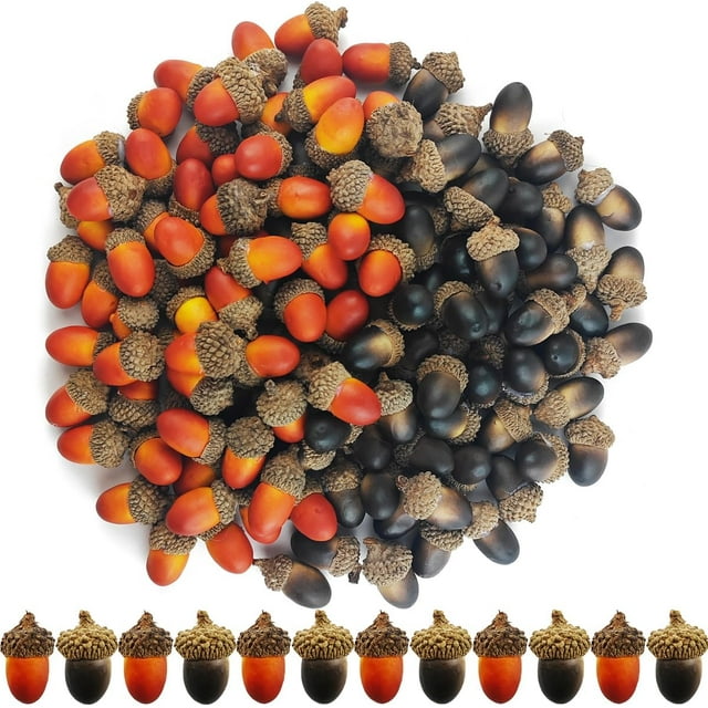 160PCS Artificial Acorns Bulk Realistic Fake Lifelike Acorn