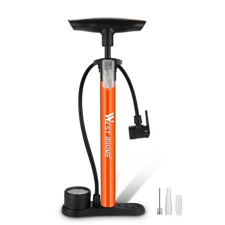 160PSI Tire Pump Inflator Household Manual Inflator Electric Motorcycle Tire Ball Inflator Practical Stainless Steel Inflator Pump