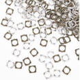 thumbnail image 1 of 160Pcs 2 Colors Bead Frames with 10.5mm Diameter Tibetan Style Alloy Bead Frames Rectangle Links with 2 Holes que Copper Silver Hollow Open Connectors for Earring Jewelry Making DIY, 1 of 6