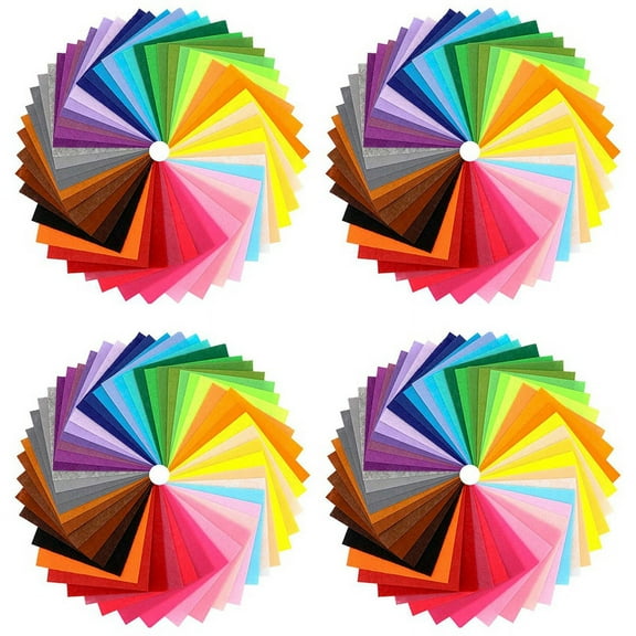160Pcs Felt Fabric Squares DIY Craftwork Felt Crafts Assorted Colors Textile Fuzzy Fabrics for Sewing,160 x Felt Fabric Sheets,Multicolor