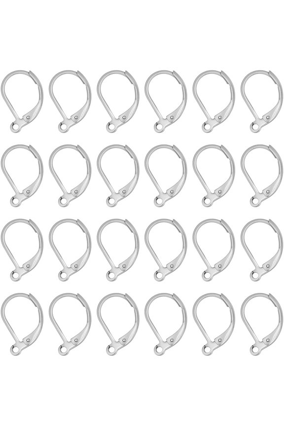 160Pcs Leverback Earring Hooks 304 Stainless Steel French Earwires Findings Lever Back Earring Clasps Clip