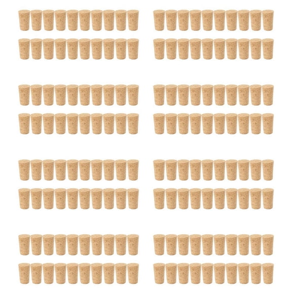160Pcs/Lot Natural Wood Corks Wine Stopper Wood Bottle Stopper Cone Type Wine Bottle Corks Plug Sealing Cap,160 x Wine Stoppers,wooden color
