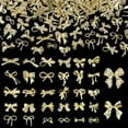 thumbnail image 1 of 160Pcs Metal Bows Nail Charms, 32 Styles Alloy Nail Bows Charms 3D Golden Bowknots Charms for Nails, Assorted Luxury Shiny Bow Tie Nail Gems Charms Nail Art Accessories Manicure Nails DIY Charms, 1 of 7