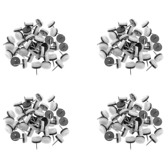 160Pcs Thickened Furniture Glide,Nail-on Nylon Slider Pad Floor Protector(18mm or 0.7Inch,White)