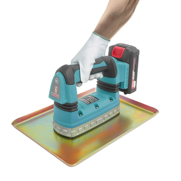 160W Concrete Vibrator, Portable Handheld Cement Vibrating Machine, Troweling Concrete Vibrator, Concrete Flat Plate Vibrator Blue