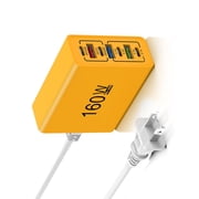 160W Fast Charging 6 Port USB Charging Wall USB C Adapter For Smartphone Tablet Electronics Device