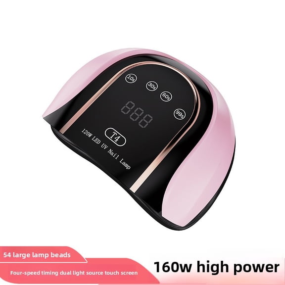 160W High-Power Nail Lamp with Dual Light Source - Professional LED UV Nail Dryer with Sensor, Large Beads Fast Curing Light for Gel Polish, Salon & Home Manicure Machine