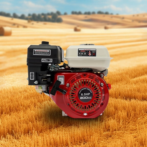 160cc 6.5HP Gasoline Engine GX160, Overhead Valve, Air Cooled, 4-Stroke, Single Cylinder, Pull Start, Low Fuel Consumption for Generator, Lawnmower, Pump & More
