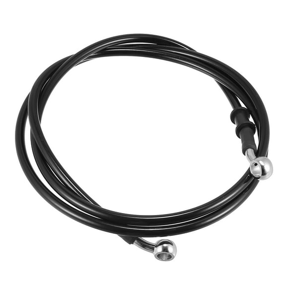 160cm 62.99" 10mm Motorcycle Dirt Bike Braided Brake Clutch Oil Hoses Line Pipe Clutch Throttle Gas Line Fuel Pipe Black