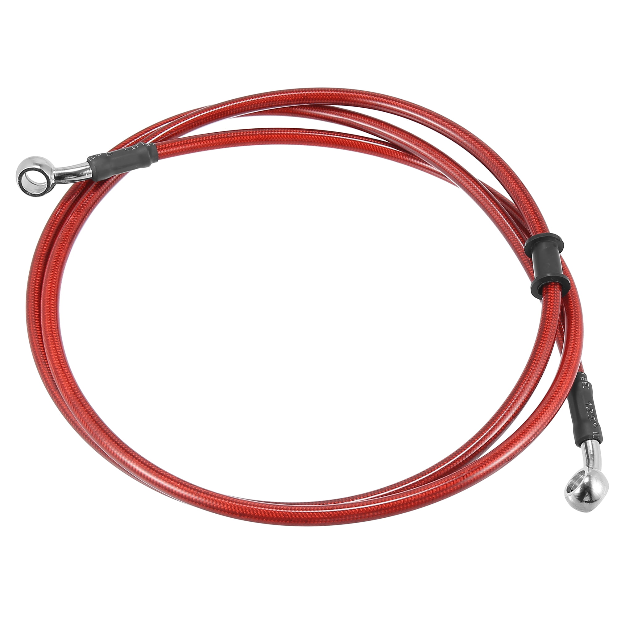 51-inch Motorcycle Braided Brake Line - 10mm Stainless Steel Clutch Oil Hose For ATV & Dirt Bikes