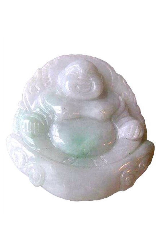 160cts Hand Carved Buddha Gorgeous Lavender Jade Pendant Bead | 2x2 inch | | 50x47x8mm | Green | 1 Beads