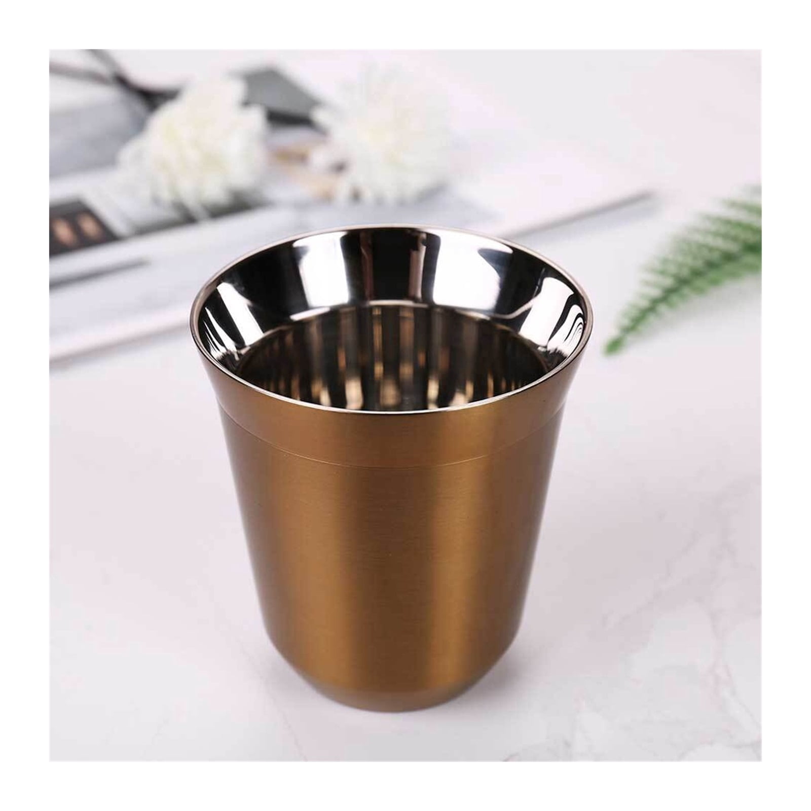 160ml Espresso Mugs Stainless Steel Coffee Milk Water Drink Breakfast Cups Insulated