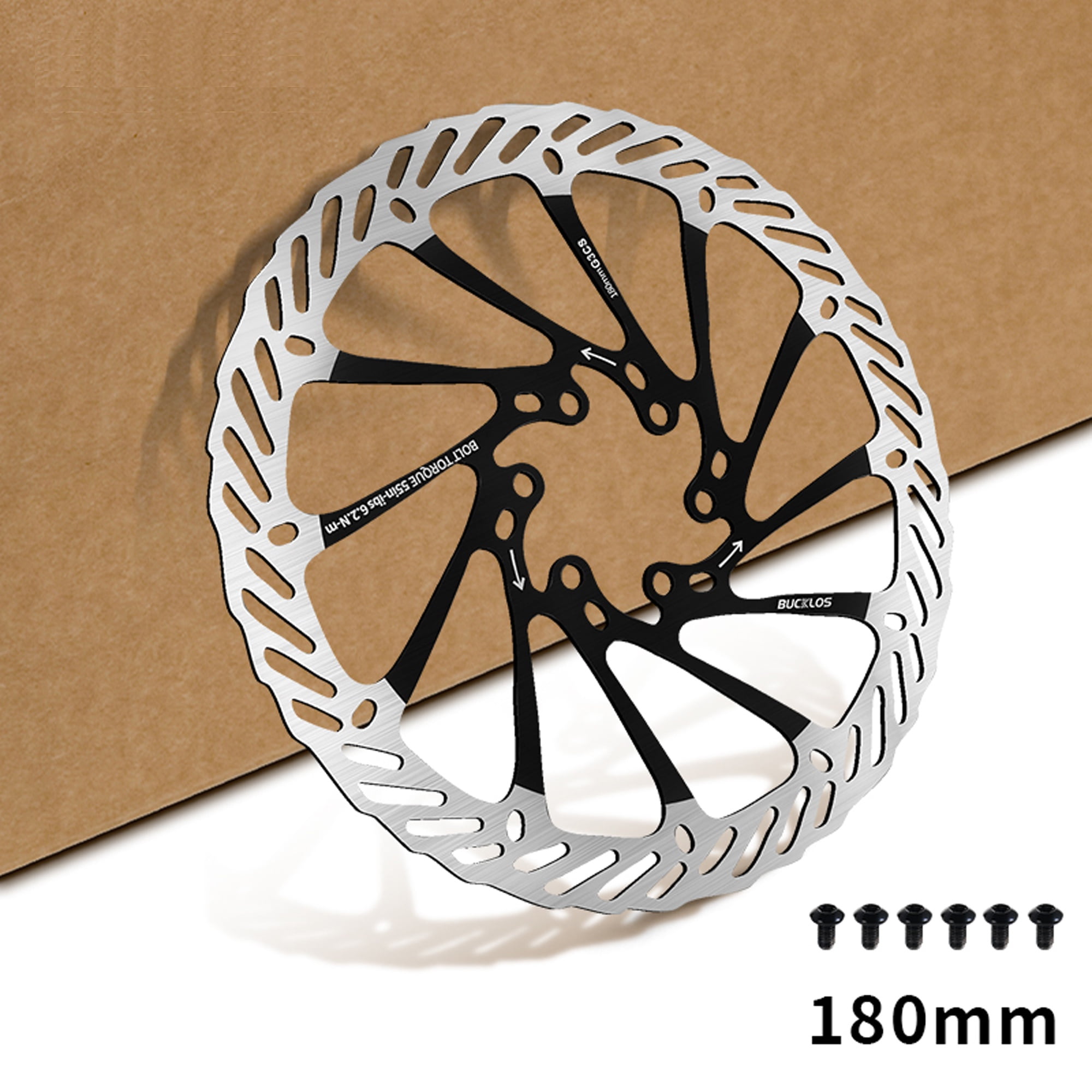 160mm 180mm 203mm BUCKLOS MTB Disc Brake Rotor 6 Bolts Mountain Bike ...