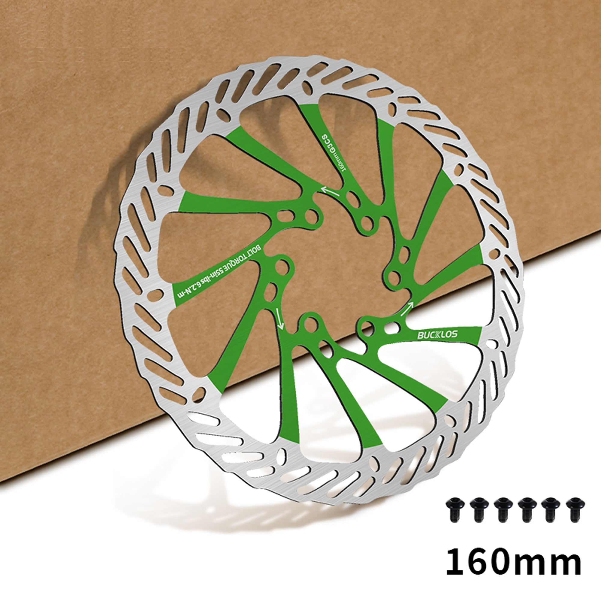 160mm 180mm 203mm BUCKLOS MTB Disc Brake Rotor 6 Bolts Mountain Bike ...