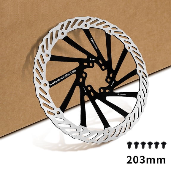 160mm 180mm 203mm BUCKLOS MTB Disc Brake Rotor 6 Bolts Mountain Bike Rotor Front Rear Road Bike Brake Rotor with 6 Bolts fit Shimano SRAM AVID G3 for BMX​