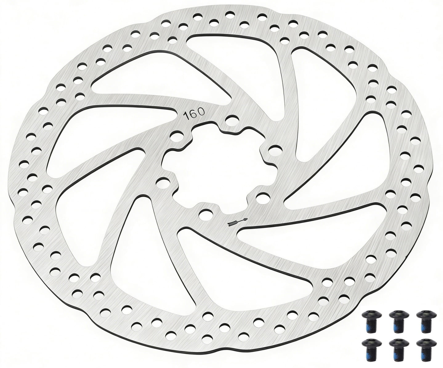 160mm Bike Brake Rotor, Stainless Steel Bicycle Disc Brake Rotor for ...