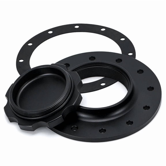 160mm Billet Aluminum Easy Fill Fuel Cell Gas Cap with 12 Hole Cell Bung Replace