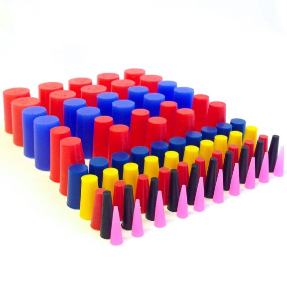 160pc High Temp Silicone Rubber End Cap and Tapered Stopper Plug Assortment Kit