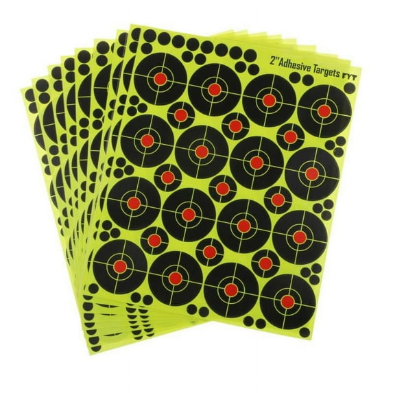 160pcs 2" Reactive Splatter Glow Florescent Paper Target