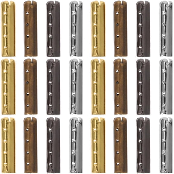 160pcs 23mm Round Metal Shoelace Tip Heads 4-hole Replacement Ends for Sneakers and Boots
