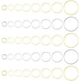 thumbnail image 1 of 160pcs 8 Sizes Ring Pendants Jewelry Linking Rings 10/12/14/16/18/20/22/30mm Circle Pendants for Earring Necklace Jewelry DIY Craft Making Golden/Silver, 1 of 6