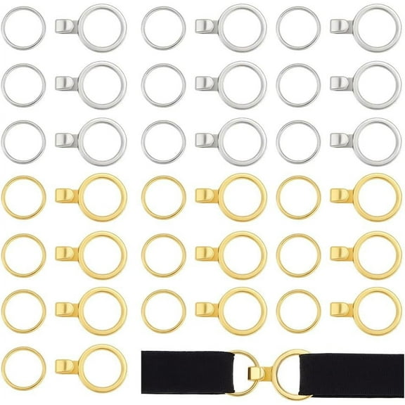 160pcs Bra Strap Hooks Adjustable Bra Strap Slider Replacement Kit 2 Colors Bra Strap Rings Clips Adjustment Slider for Slip Dress Bikini Halter Swimsuit Gold and Silver colorful