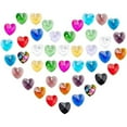 thumbnail image 1 of 160pcs Love Heart Charm Beads 16 Colors Faceted Glass Charm Top Drilled 10mm Heart Shaped Crystal Beads for DIY Earring Necklace Valentines Jewelry Gift, 1 of 6