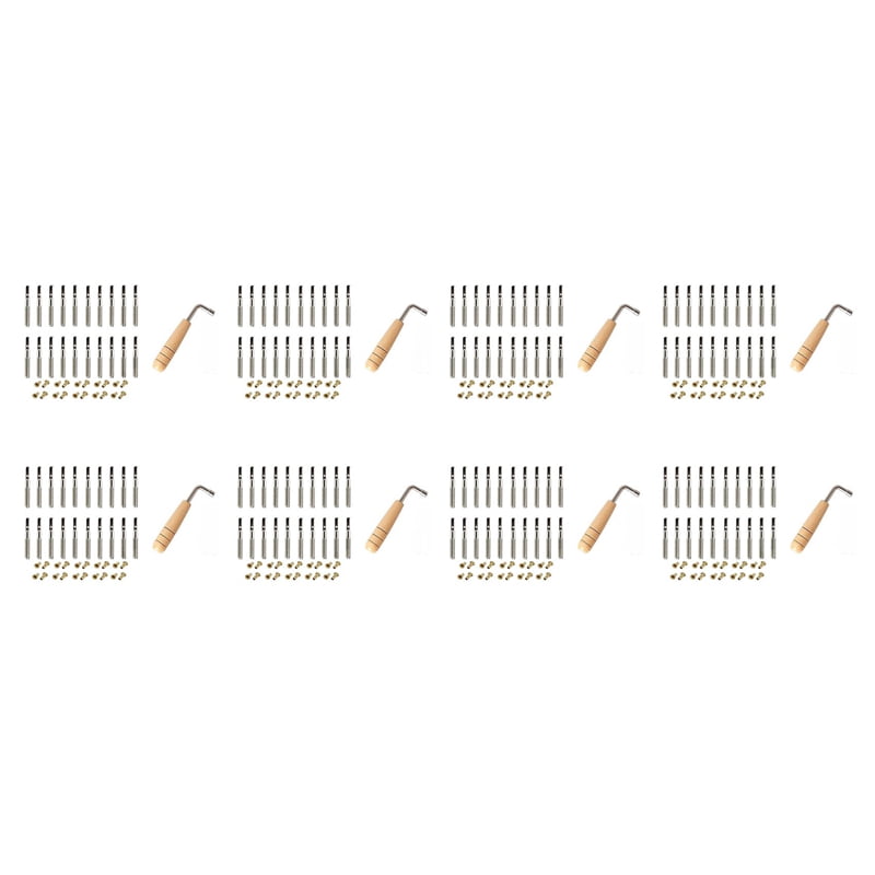 160x Tuning Pin Nails and 160Pcs Rivets,with L-Shape Tuning Wrench,for Lyre Harp Small Harp Musical Stringed Instrument