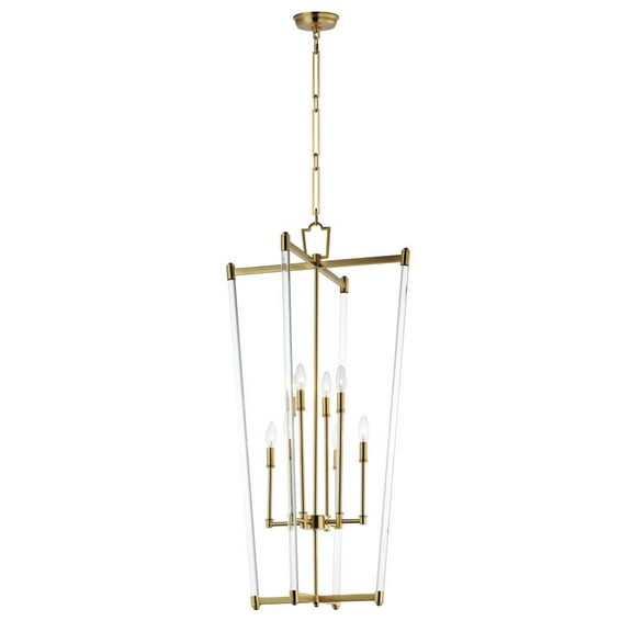 Lucent 8 - Light Heritage Lightbrown Glam / Modern / Traditional Incandescent Glass And Steel Pendant Light