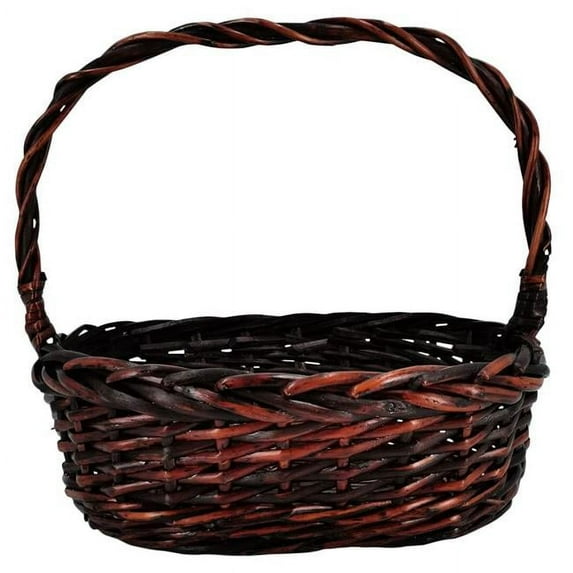 1612-12 12 in. Oval Dark Willow Basket