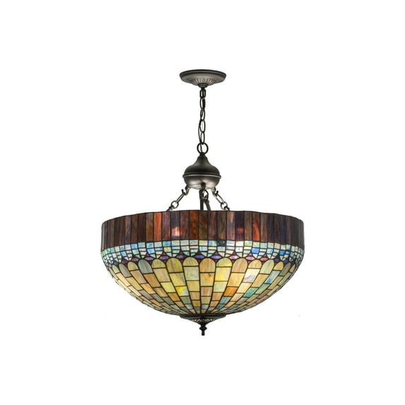 161783 Meyda 22"W Tiffany Candice Inverted Pendant