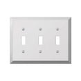 thumbnail image 1 of 161TTT 3 Toggle Polished Chrome Wall Plate Stamped Steel, 1 of 1