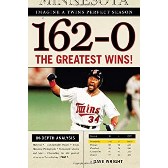 Pre-Owned 162-0: Imagine a Twins Perfect Season: The Greatest Wins! (Paperback) 1600783260 9781600783265