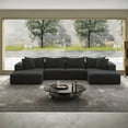 thumbnail image 1 of 162" Cloud Couch, Gray Modern Upholstered Sectional Couches for Living Room, Free Combination L Shaped Sofa Set with 6 Pillows, Oversized Design, 1 of 18