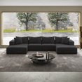 thumbnail image 1 of 162" Cloud Couch, Gray Modern Upholstered Sectional Couches for Living Room, Free Combination L Shaped Sofa Set with 6 Pillows, Oversized Design, 1 of 18