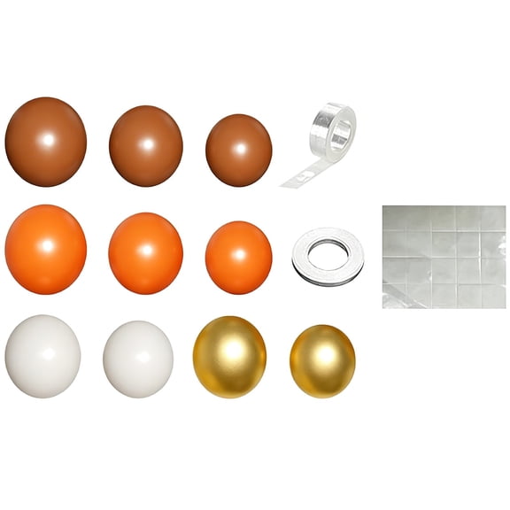 162 Piece Balloon Arch Set Orange Coffee Brown Autumn Celebration Party Decor