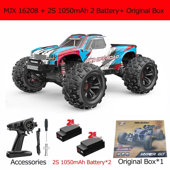 16208 V2.0 1/16 Rc Cars 4WD Off-Road Racing Brushless 2.4g RC Cars ...