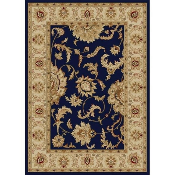 1621-1751-NAVY Como Rectangular Navy Blue Transitional Italy Area Rug, 5 ft. 5 in. W x 7 ft. 7 in. H