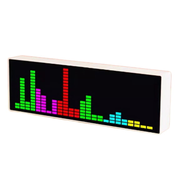 1624 RGB Color LED Music Spectrum Voice-Activated Clock with Sound Pickup