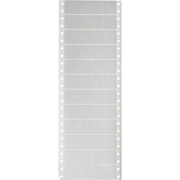 162505 Pinfeed Labels 3 1/2 x 15/16 White Fanfold Removable Adhesive, Dot Matrix Printer Labels, Continuous Tractor Feed Labels for Address Barcode Labels