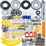 162pcs Technic-Parts Gears-Axle-Pin-Connector Compatible with Lego-Technic, Gear Box Technic Cam Differential Engine Kit. MOC-Replacement-Pieces