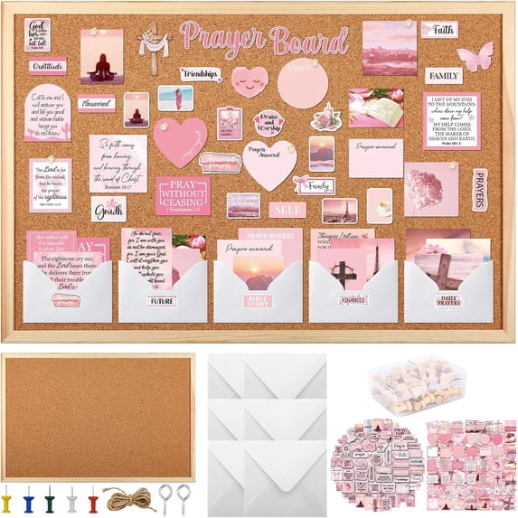No Prying Sticker 163 Pcs Christian Prayer Board Kit Pink Prayer Board Supplies | Prayer ...