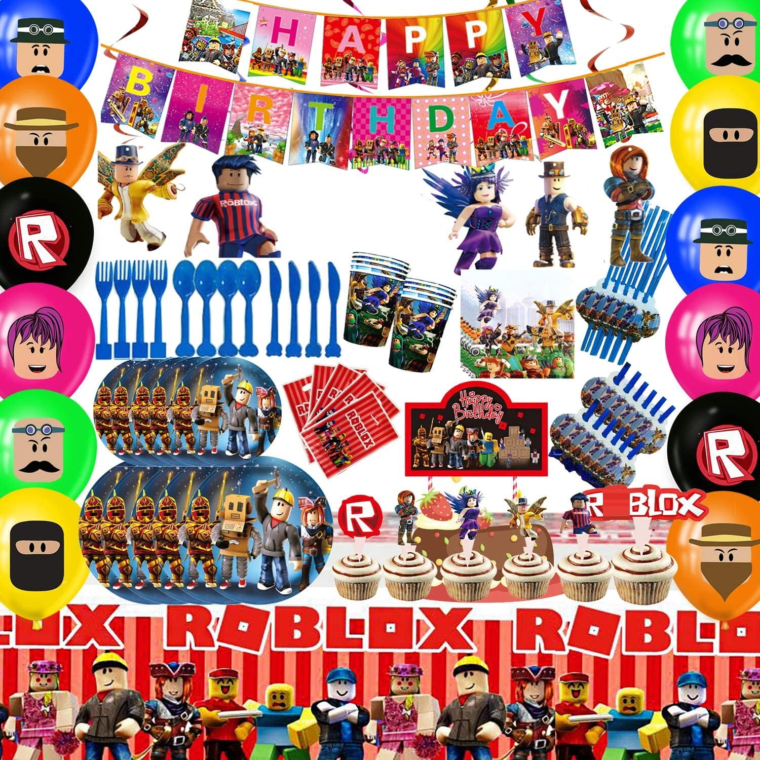 Roblox Doors Seek Birthday Banner Personalized Party Backdrop