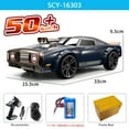 16303 116 50km/h rc car 4wd with led remote control muscle cars high