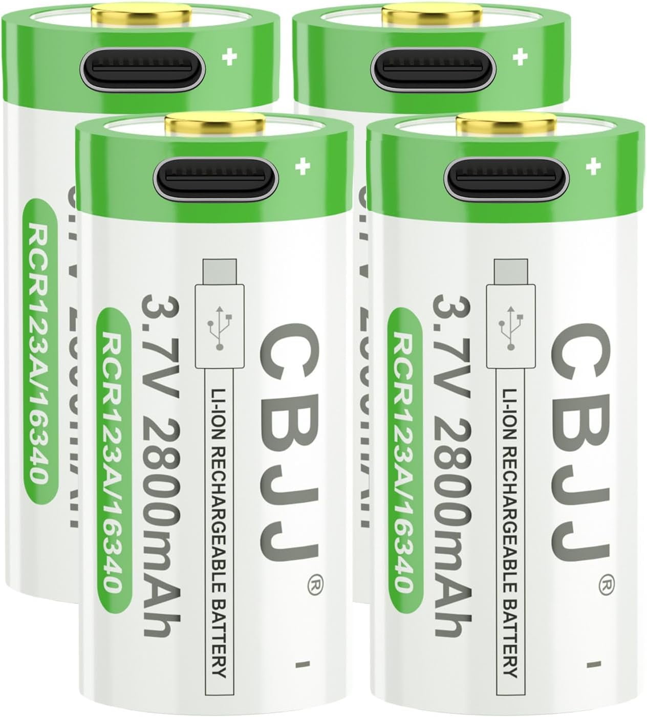 Folding Car Travel Potty For Emergency Use 2-Pack 16340 USB-C - 2800mWh  3.7V Li-ion For Flashlights Rechargeable Batteries