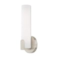 thumbnail image 1 of Livex Lighting Lund 8W LED Contemporary Metal ADA Wall Sconce in Brushed Nickel, 1 of 11