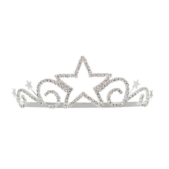 #16367 Festive Star Tiara with Combs - 1.75"