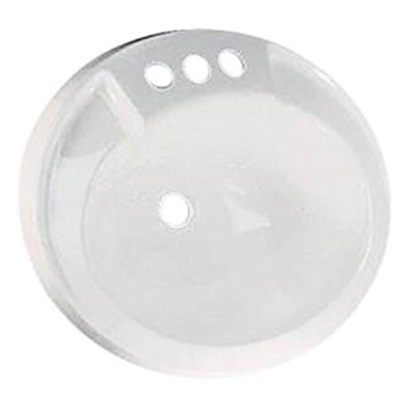16370PWA 17 x 20 in. Polypropylene Oval Single Bowl - White