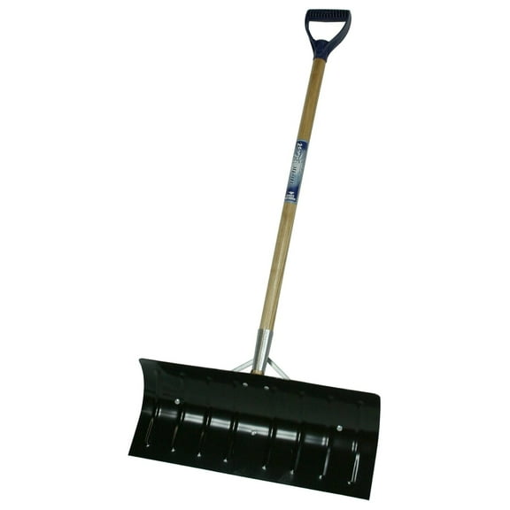 1639300 Steel Snow Pusher with D-Grip Hardwood Handle