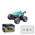thumbnail image 1 of 164 Scale Rc Truck with Shark Head Design, 4Ghz Remote Control Off-Road Vehicle, 3-Speed Settings, Front & Rear Lights, Rechargeable Usb, Blue Color for Kids Gifts One Size, 1 of 3